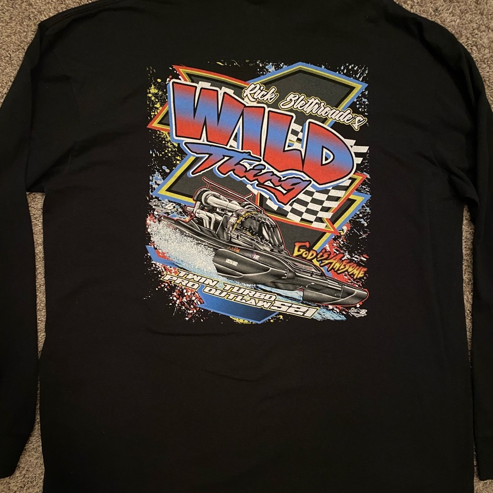 Black Graphic Long Sleeve Shirt